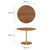 Amuse 40" Dining Table - Gold Walnut EEI-6249-GLD-WAL