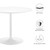 Amuse 40" Dining Table - White White EEI-6249-WHI-WHI