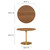 Pursuit 40" Dining Table - Walnut Gold EEI-6313-WAL-GLD