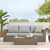 Convene Outdoor Patio Outdoor Patio 2-Piece Furniture Set - Cappuccino Gray EEI-6333-CAP-GRY