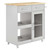 Culinary Kitchen Cart With Towel Bar - Light Gray Natural EEI-6275-LGR-NAT