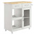 Culinary Kitchen Cart With Towel Bar - White Natural EEI-6275-WHI-NAT