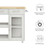 Culinary Kitchen Cart With Towel Bar - White Natural EEI-6275-WHI-NAT