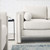Visible Boucle Fabric Loveseat - Ivory EEI-6376-IVO