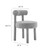 Toulouse Boucle Fabric Dining Chair - Light Gray EEI-6387-LGR