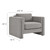 Visible Boucle Fabric Armchair - Light Gray EEI-6374-LGR