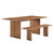 Amistad 72" Wood Dining Table And Bench Set - Walnut EEI-6559-WAL
