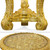 Golden Diamond Pedestal Side Table (12024333)