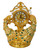 Golden Emerald Peacock Mantle Clock (12024007)