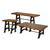 Mango Wood Industrial Coffee Table Set Of 3 (12023289)