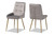 Gavino Modern Luxe and Glam Grey Velvet Fabric Upholstered and Gold Finished Metal 2-Piece Dining Chair Set DC178-Grey Velvet/Gold-DC