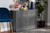 Sheldon Modern and Contemporary Vintage Grey Finished Wood and Synthetic Rattan 2-Door Dining Room Sideboard Buffet JY20B070-Grey-Sideboard