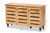Gisela Modern and Contemporary Oak Brown Finished Wood 3-Door Shoe Storage Cabinet SC865513M-Wotan Oak