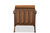 Bianca Mid-Century Modern Walnut Brown Finished Wood and Tan Faux Leather Effect Lounge Chair Bianca-Tan/Walnut Brown-CC