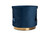 Neville Modern Luxe and Glam Navy Blue Velvet Fabric Upholstered and Gold Finished Metal Armchair TSF-6743-Navy Velvet/Gold-CC