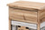 Madra Modern and Contemporary Oak Brown Finished Wood and 1-Drawer Nightstand With Baskets 7583-Wood/Metal-NS