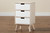 Halian Mid-Century Modern Two-Tone White and Light Brown Finished Wood 3-Drawer Nightstand FZM16147-3-Light Brown/White-NS