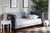 Cora Modern and Contemporary Light Blue Velvet Fabric Upholstered and Dark Brown Finished Wood Twin Size Daybed Cora-Light Blue Velvet-Daybed-Twin