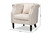 Renessa Classic and Traditional Beige Velvet Fabric Upholstered and Dark Brown Finished Wood Armchair ZQ-13-Velvet Beige-Chair