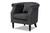 Renessa Classic and Traditional Grey Velvet Fabric Upholstered and Dark Brown Finished Wood Armchair ZQ-13-Velvet Grey-Chair