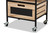 Olinda Modern Industrial Oak Brown Finished Wood and Black Metal 2-Drawer End Table 7323-Metal/Oak-Side Table