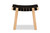 Nahla Rustic Mid-Century Modern Black and Oak Brown Finished Wood Accent Bench SK9117-Oak/Nylon-Bench