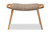 Banner Mid-Century Modern Light Brown Fabric Upholstered and Oak Brown Finished Wood Accent Bench SF9120-Upholstered Oak-Bench