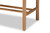 Saura Mid-Century Modern Oak Brown Finished Wood and Hemp Accent Bench SK9149-Oak Woven Seat-Bench