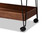 Reynard Modern and Industrial Walnut Brown Finished Wood and Black Metal 2-Tier Wine Cart 6652-Metal-Cart