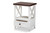 Vesta Modern and Contemporary Two-Tone White and Dark Brown Finished Wood 1-Drawer End table FZCB190806-White/Dark Brown-ET