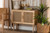 Maclean Mid-Century Modern Rattan and Natural Brown Finished Wood 2-Door Sideboard Buffet LYA20-103-Natural Wooden-Sideboard