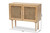Maclean Mid-Century Modern Rattan and Natural Brown Finished Wood 2-Door Sideboard Buffet LYA20-103-Natural Wooden-Sideboard