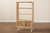 Faulkner Mid-Century Modern Natural Brown Finished Wood and Rattan 2-Door Bookcase FM203-034-Natural Wooden-Bookcase