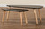 Farid Mid-Century Modern Two-Tone Black and Oak Brown Finished Wood 2-Piece Coffee Table Set LYA18-622-Black/Tan Legs-2 PC Set-CT