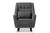 Elisa Modern and Contemporary Grey Fabric Upholstered and Dark Brown Finished Wood Rocking Chair HH-009-Velvet Grey-Rocking Chair