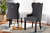 Fabre Modern Transitional Grey Velvet Fabric Upholstered and Dark Brown Finished Wood 2-Piece Dining Chair Set HH-041-Velvet Grey-DC
