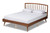 Paton Mid-Century Modern Walnut Brown Finished Wood King Size Platform Bed MG0020-5S-Walnut-King