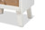 Balta Mid-Century Modern Transitional Oak Brown Rattan and White Finished Wood 2-Drawer Nightstand 7634-White/Oak-NS