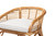 Maverick Modern Bohemian White Fabric Upholstered And Natural Brown Rattan Counter Stool Maverick-Rattan-CS