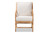 Brandon Modern Bohemian White Fabric Upholstered And Natural Brown Rattan Armchair Brandon-Rattan-Armchair