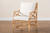 Brandon Modern Bohemian White Fabric Upholstered And Natural Brown Rattan Armchair Brandon-Rattan-Armchair