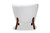 Cabrera Modern And Contemporary White Boucle Upholstered And Walnut Brown Finished Wood Accent Chair 2011-White/Walnut-CC