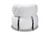 Tayla Modern And Contemporary White Fabric Upholstered And Black Metal Accent Chair 2012-White-CC