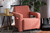 Madian Modern And Contemporary Light Red Fabric Upholstered Armchair 2018-Red-CC