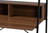 Palmira Modern Industrial Walnut Brown Finished Wood And Black Metal Desk With Shelves LCF20379B-Desk