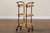 Baxter Modern And Contemporary Oak Brown Finished Wood And Black Metal 3-Tier Mobile Kitchen Cart NL2020822-Kitchen Cart