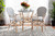 Naila Classic French Black And White Weaving And Natural Brown Rattan 2-Piece Dining Chair Set DC613-Rattan-DC Arm