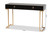 Beagan Modern And Contemporary Black Finished Wood And Gold Metal 2-Drawer Console Table JY20B168-Black/Gold