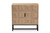 Darien Modern And Contemporary Natural Brown Finished Wood And Black Metal 2-Door Storage Cabinet LC21020904-Tan Wood-Cabinet