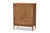 Ramiel Mid-Century Modern Ash Walnut Finished Wood and Rattan 1-Drawer Sideboard MG9005-Ash Walnut/Rattan-Sideboard